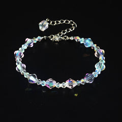 Square Crystal Charm Chain Bracelet