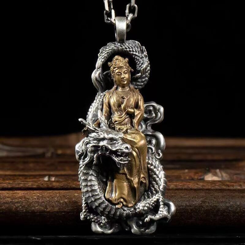 Heart Sutra Guardian Goddess of Mercy Necklace