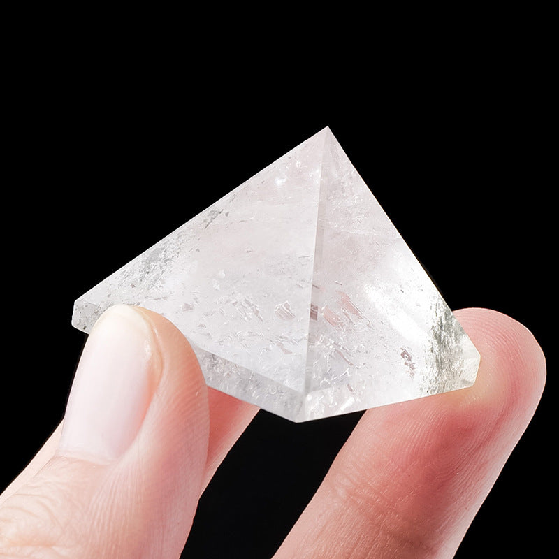 Natural White Crystal Pyramid