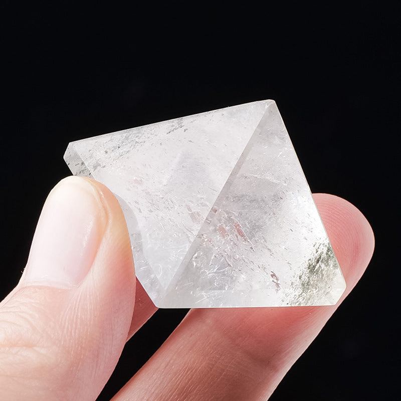 Natural White Crystal Pyramid