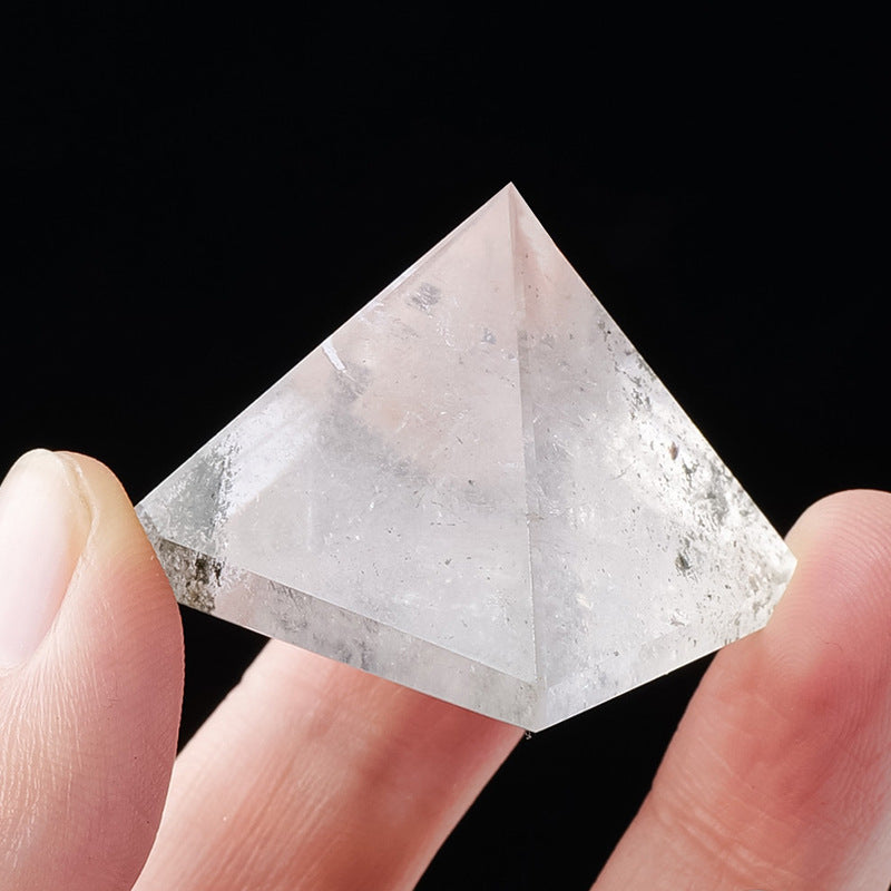 Natural White Crystal Pyramid