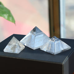 Natural White Crystal Pyramid