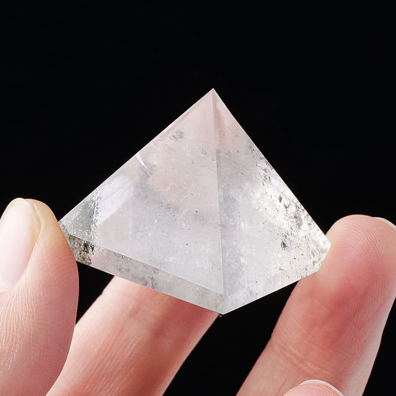 Natural White Crystal Pyramid