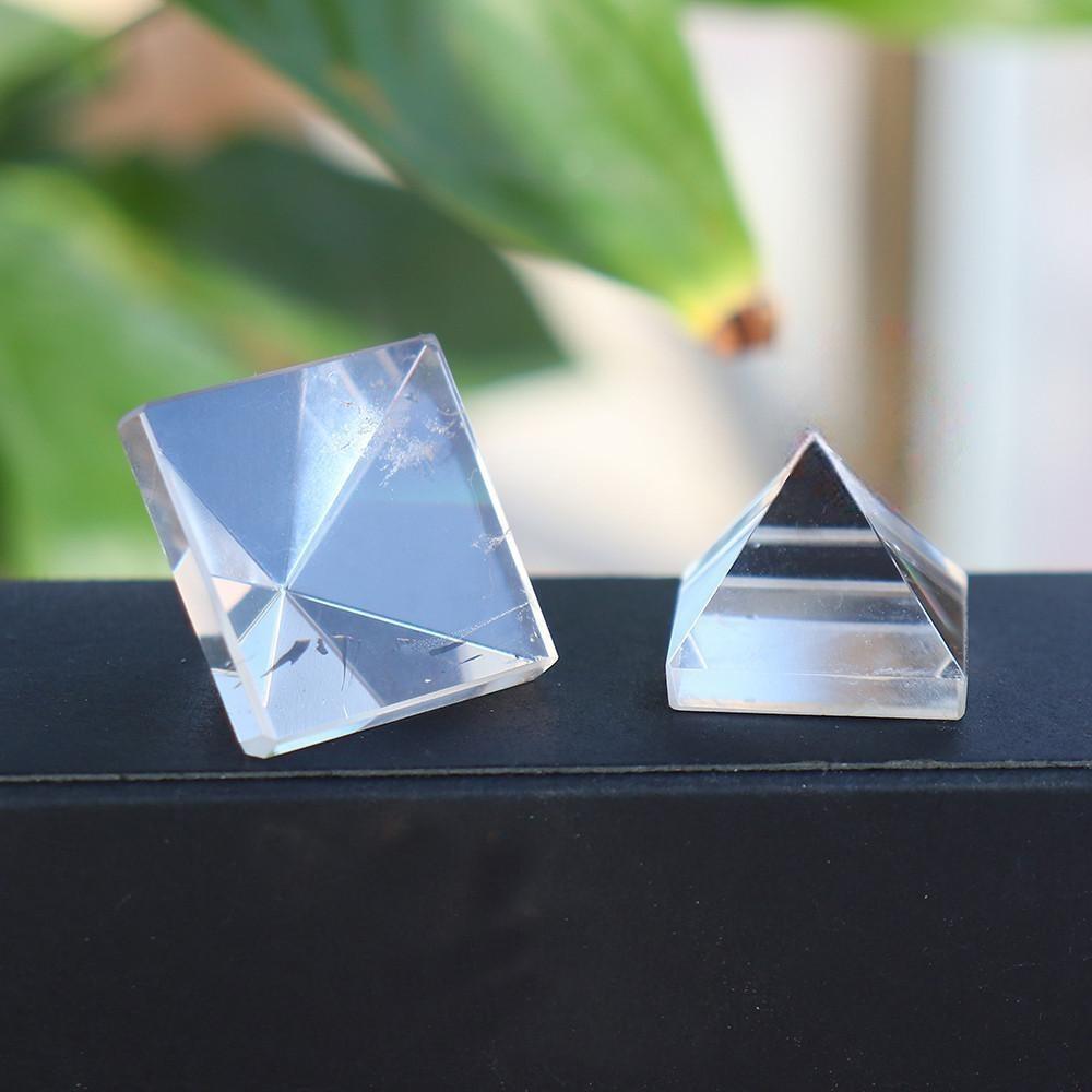 Natural White Crystal Pyramid