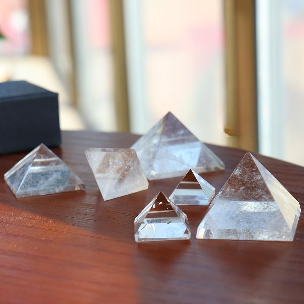 Natural White Crystal Pyramid