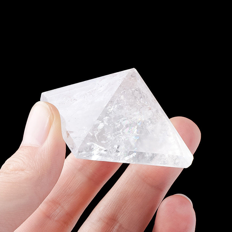 Natural White Crystal Pyramid