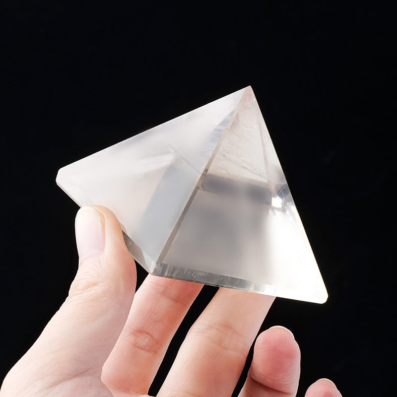 Natural White Crystal Pyramid