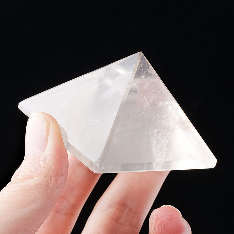 Natural White Crystal Pyramid