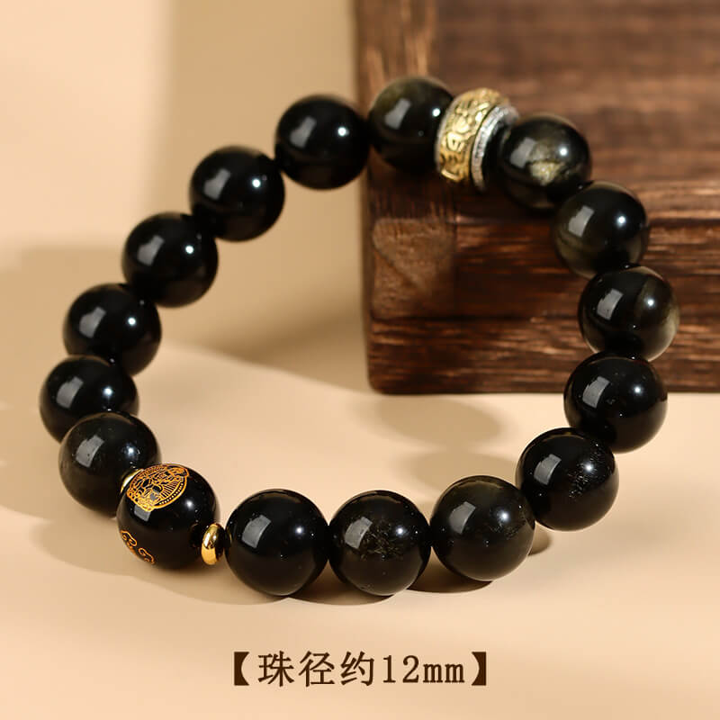 Obsidian Zodiac Guardian Bracelet