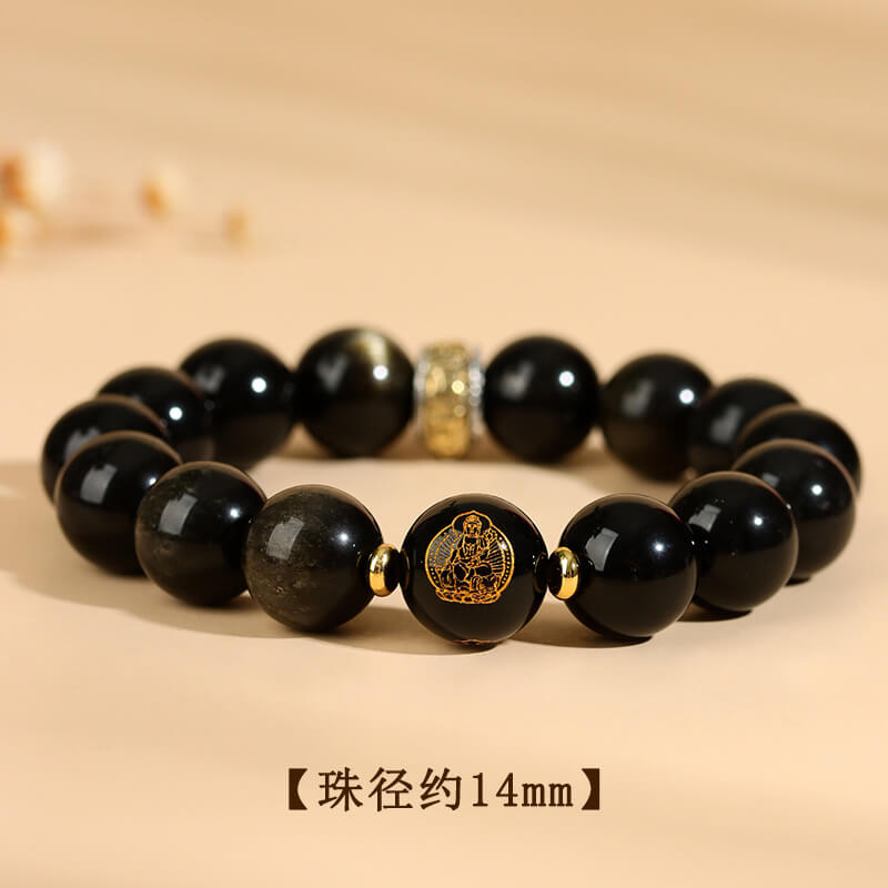 Obsidian Zodiac Guardian Bracelet