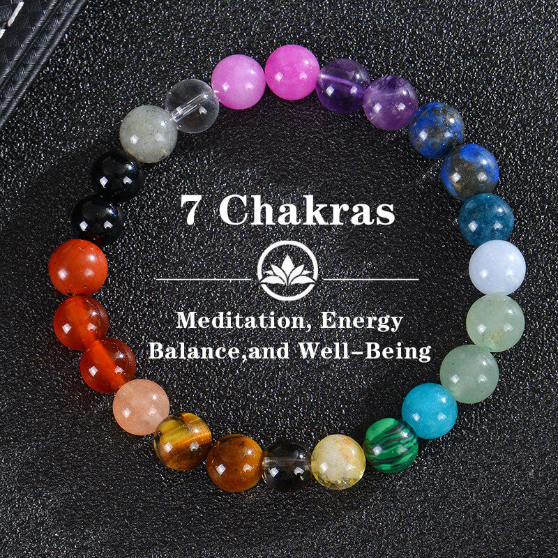 7 Chakra Stone Bracelet for Yoga & Meditation