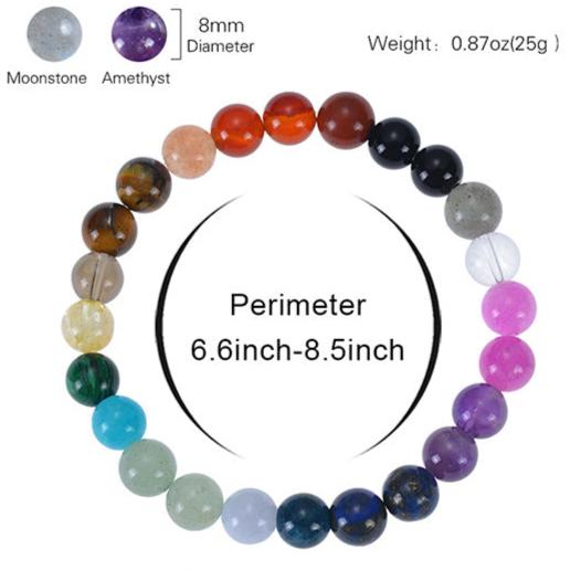 7 Chakra Stone Bracelet for Yoga & Meditation